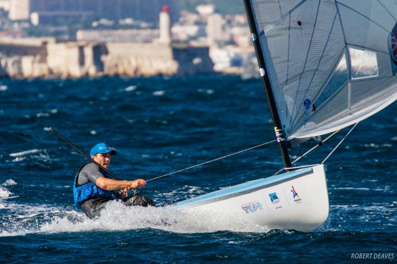 Ben Cornish in Marseille, 2017 photo copyright Robert Deaves taken at  and featuring the Finn class