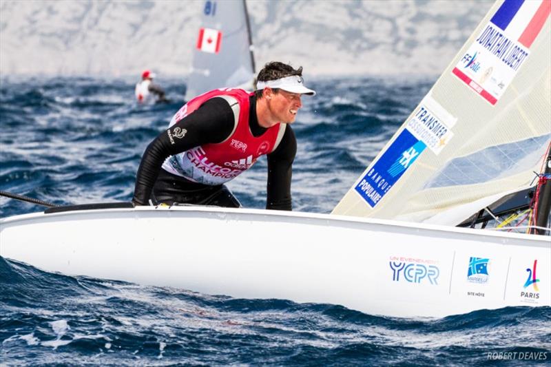 Jonathan Lobert – defending European Champion photo copyright Robert Deaves taken at  and featuring the Finn class