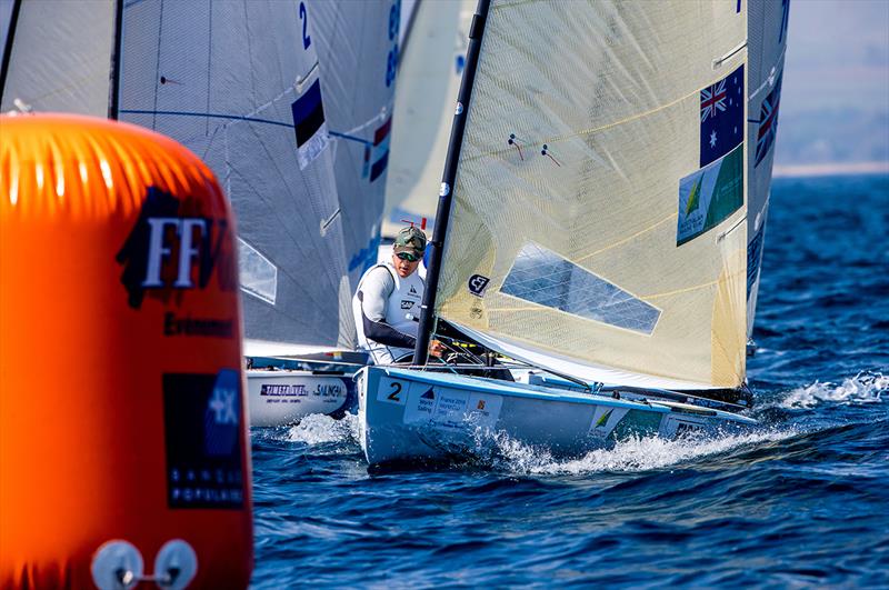 Jake Lilley - 2018 World Cup Series Hyères Day 2 photo copyright Jesus Renedo / Sailing Energy taken at  and featuring the Finn class