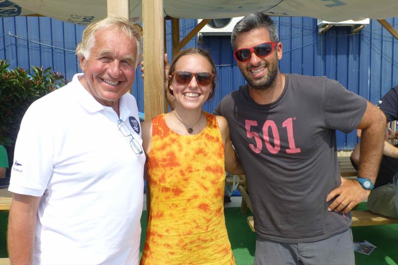 Gerardo, Jessica and Pablo Final Day - Finn Masters Worlds - El Balis, May 2018 - photo © Gus Miller