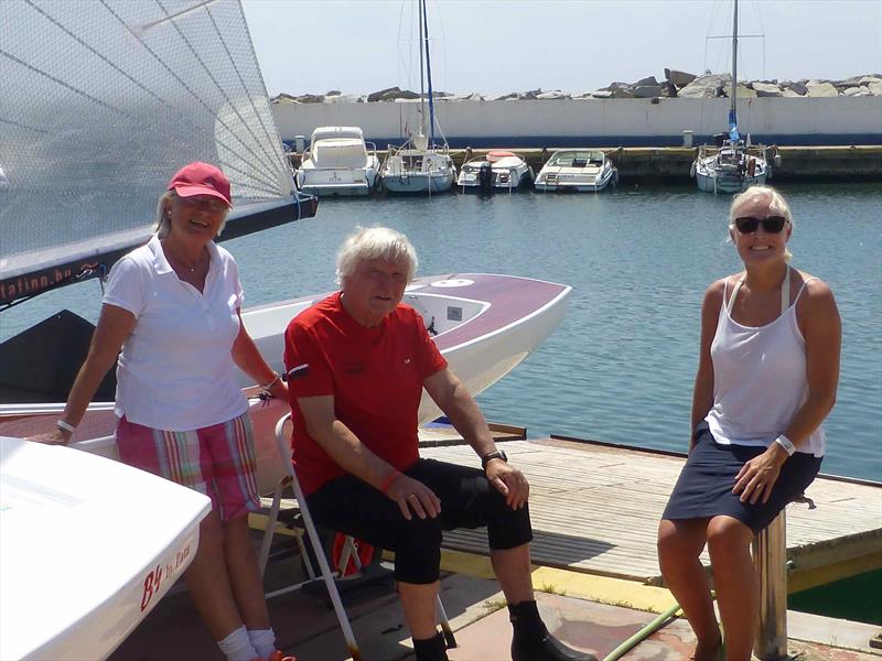 Bente, Ola and Karianne - Final Day Finn World Masters, El Balis - May 2018 photo copyright Gus Miller taken at Club Nautico El Balis and featuring the Finn class