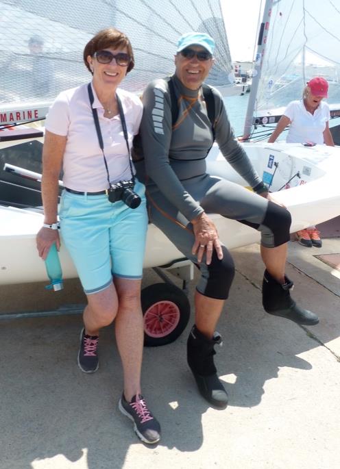 Gretchen and Harald Vange - Finn Masters Worlds - Final Day - El Balis, May 2018 photo copyright Gus Miller taken at Club Nautico El Balis and featuring the Finn class