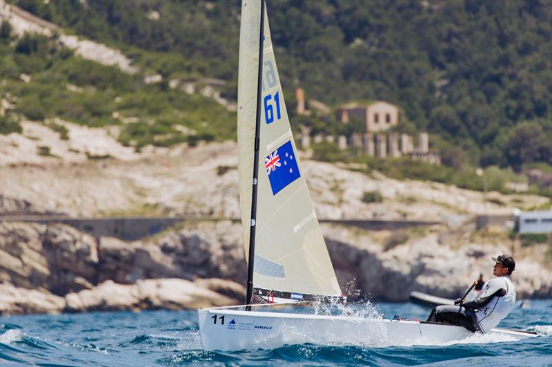 Andy Maloney (NZL) - Finn class, 2018 Sailing World Cup Final - Marseille, France - photo © Pedro Martinez / Sailing Energy