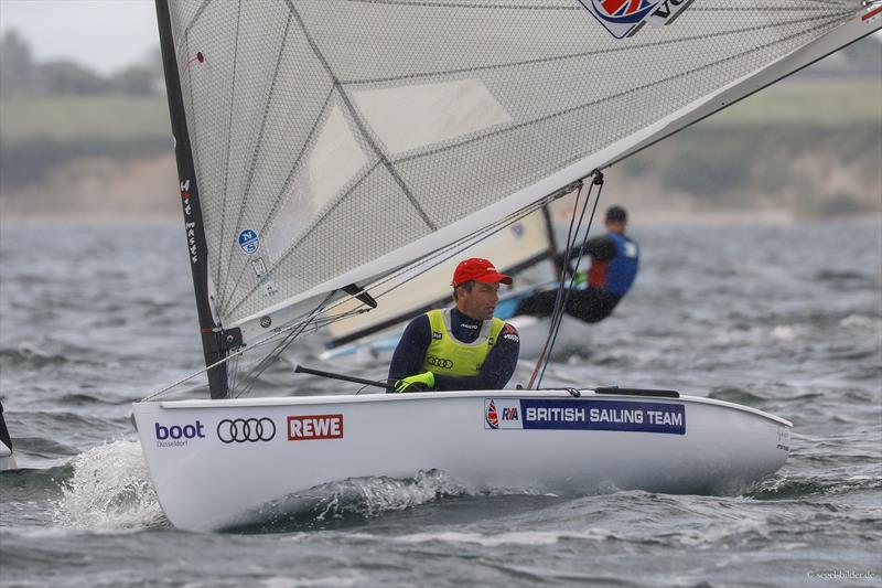 Ed Wright is leading the Finn class after three races at Kieler Woche photo copyright ChristianBeeck.de / Kiel Week taken at Kieler Yacht Club and featuring the Finn class