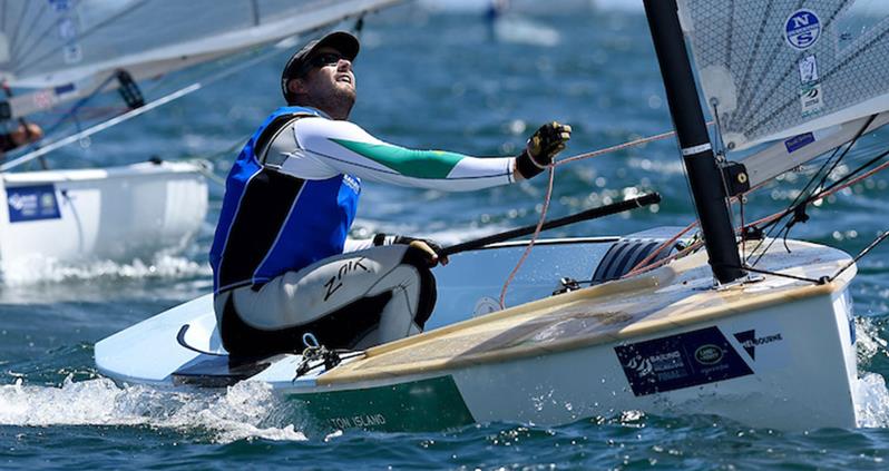 Oliver Tweddell in the Finn - Sail Melbourne International - photo © Beau Outteridge