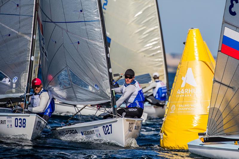 Hempel Sailing World Championships Aarhus 2018 day 1 photo copyright Sailing Energy / World Sailing taken at Sailing Aarhus and featuring the Finn class