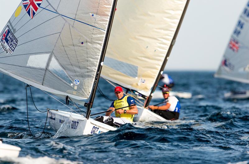 Ed Wright finishes eighth in the Finn class at the Hempel Sailing World Championships 2018 at Aarhus, Denmark - photo © Sailing Energy / World Sailing