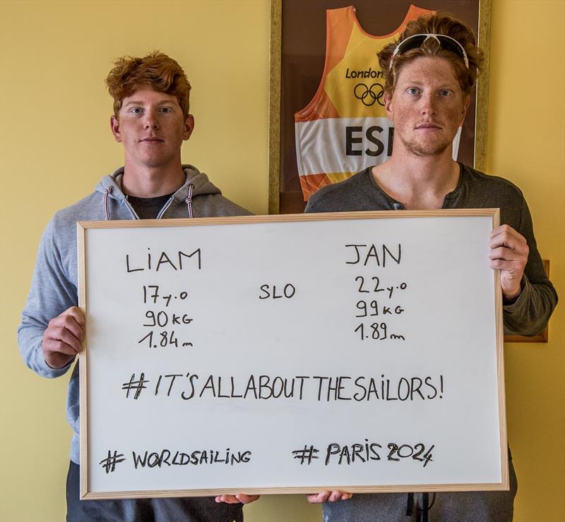 Two young Slovenian Finn sailors who at 17yrs and 22 yrs are part of a group of 40plus young sailors disappointed with World Sailing actions photo copyright Robert Deaves / Finn Class taken at  and featuring the Finn class