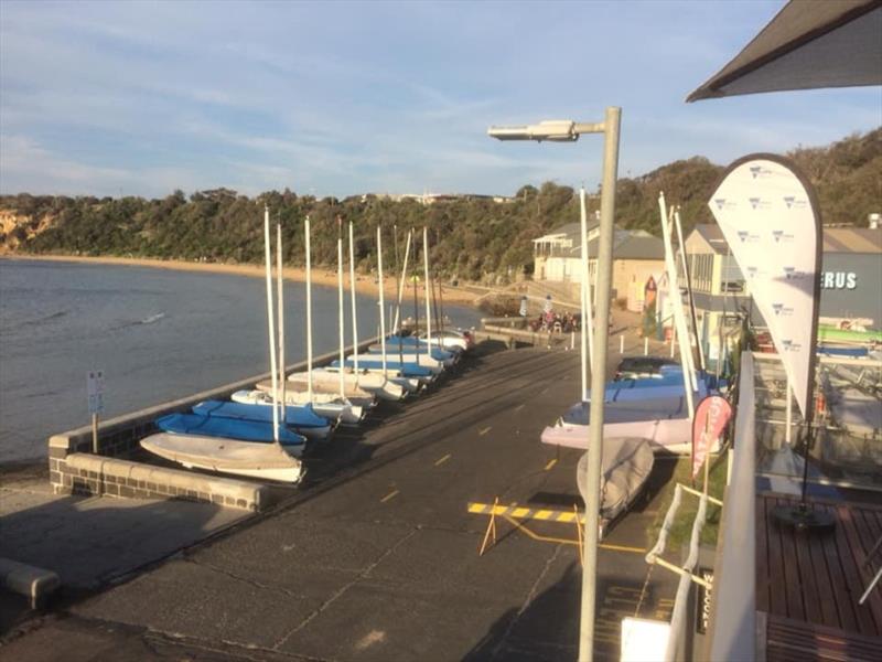 40 Finns ready to go at Black Rock YC photo copyright Finn Class Australia taken at  and featuring the Finn class