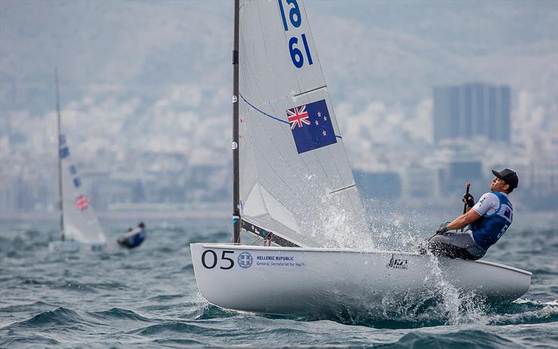 Andy Maloney (NZL) - Day 3 -  Finn European Championship - Athens, Greece - photo © Robert Deaves / Finn Class