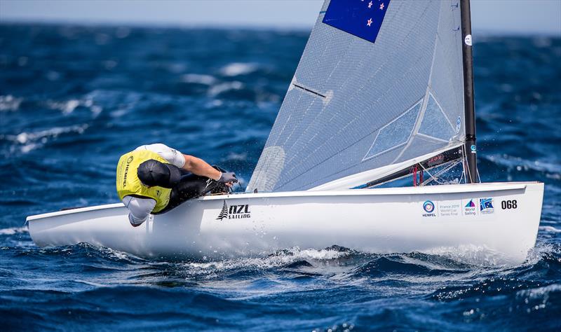 Andy Maloney (NZL) on day 4 of the Hempel World Cup Series Final in Marseille photo copyright Sailing Energy / World Sailing taken at  and featuring the Finn class