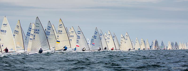 Long start lines - 2019 Finn World Masters in Skovshoved, Denmark - photo © Robert Deaves