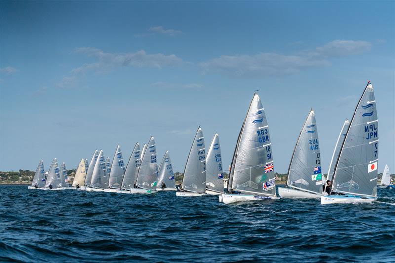 Finn Racing on Port Philip in January  photo copyright Beau Outteridge taken at Royal Brighton Yacht Club and featuring the Finn class