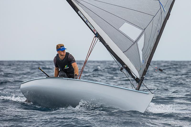 Jock Calvert from Australia finished tenth last year and has a world ranking of 33 - Finn Silver Cup photo copyright Robert Deaves taken at Circolo della Vela di Roma and featuring the Finn class