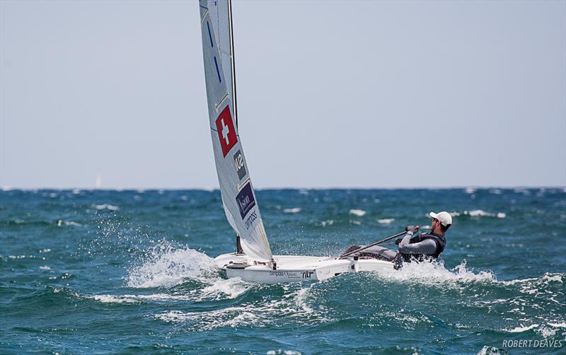 Nils Theuninck from Switzerland narrowly missed a medal last year to finish fourth. He is currently the world No. 15 - Finn Silver Cup photo copyright Robert Deaves taken at Circolo della Vela di Roma and featuring the Finn class