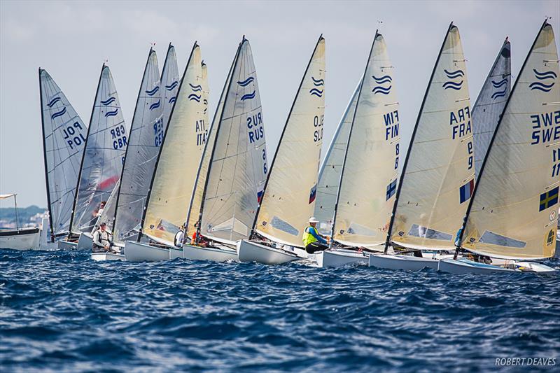 Start race 11 - Day 4 -  Finn Silver Cup in Anzio photo copyright Robert Deaves taken at Circolo della Vela di Roma and featuring the Finn class