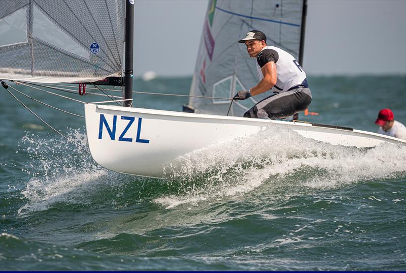 Andy Maloney (NZL) - Finn - Day 1, Olympic Test Event - Enoshima, Japan - August 2019 photo copyright Jesus Renedo / Sailing Energy / World Sailing taken at  and featuring the Finn class