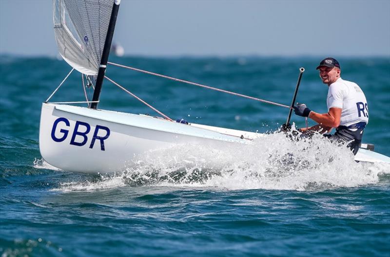 Giles Scott - Ready Steady Tokyo, Day 1 photo copyright Sailing Energy / World Sailing taken at  and featuring the Finn class