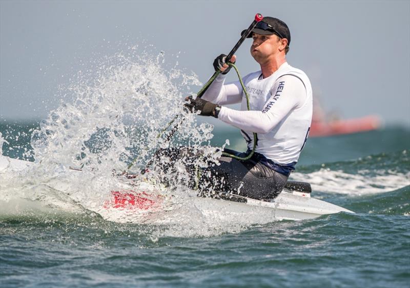 Luke Muller - Ready Steady Tokyo-Sailing, Day 1 photo copyright Jesus Renedo / Sailing Energy / World Sailing taken at  and featuring the Finn class