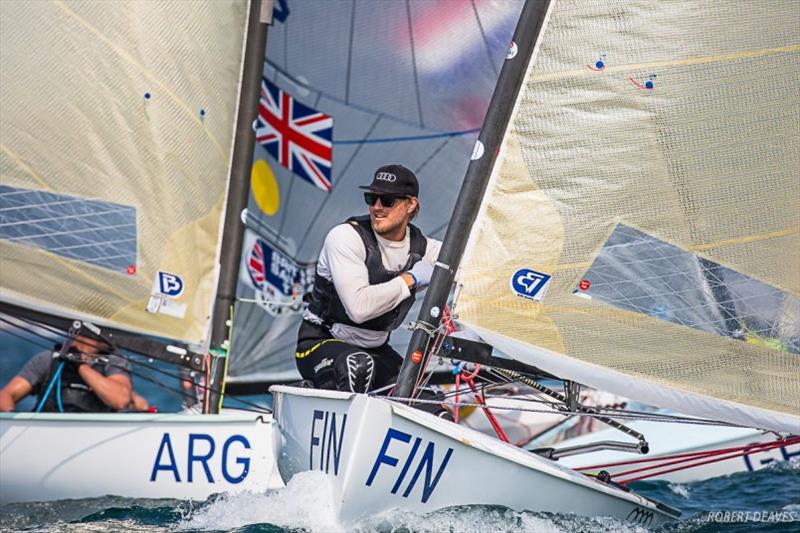 Tapio NIrkko, day 3 - Ready Steady Tokyo Olympic test event photo copyright Robert Deaves taken at  and featuring the Finn class