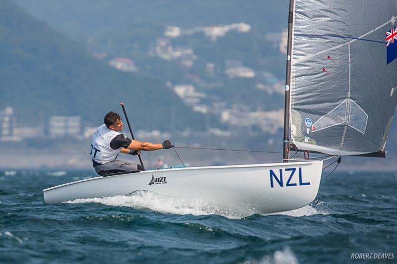 Andy Maloney, day 3 - Ready Steady Tokyo Olympic test event photo copyright Robert Deaves taken at  and featuring the Finn class