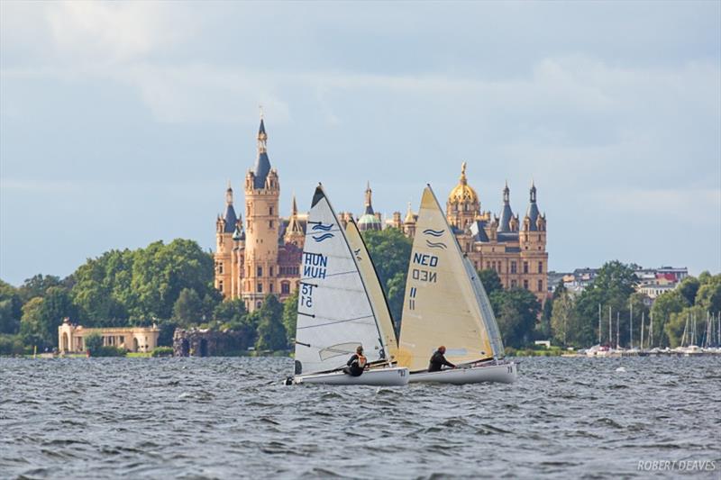 Finn fleet in Schwerin - Finn European Masters, day 3 photo copyright Robert Deaves taken at  and featuring the Finn class