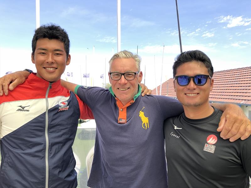 Yuki Nishio, Rob McMillan, Alex Kokumai - Finn Gold Cup - Melbourne Summer of Sailing 2020 photo copyright Australian Sailing taken at  and featuring the Finn class