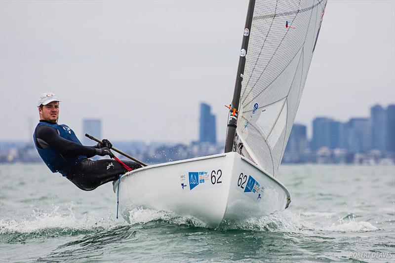 Markus Whitley - Finn Gold Cup - Melbourne, Australia photo copyright Robert Deaves taken at Royal Brighton Yacht Club and featuring the Finn class