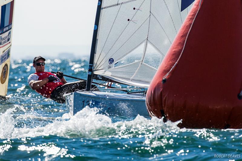 Josh Junior (NZL) - Day 1, Finn Gold Cup, Melbourne, December 16, 2019 photo copyright Robert Deaves / Finn Class taken at Royal Brighton Yacht Club and featuring the Finn class