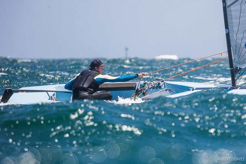 Jake Lilley - 2019 Finn Gold Cup day 4 photo copyright Robert Deaves taken at Royal Brighton Yacht Club and featuring the Finn class