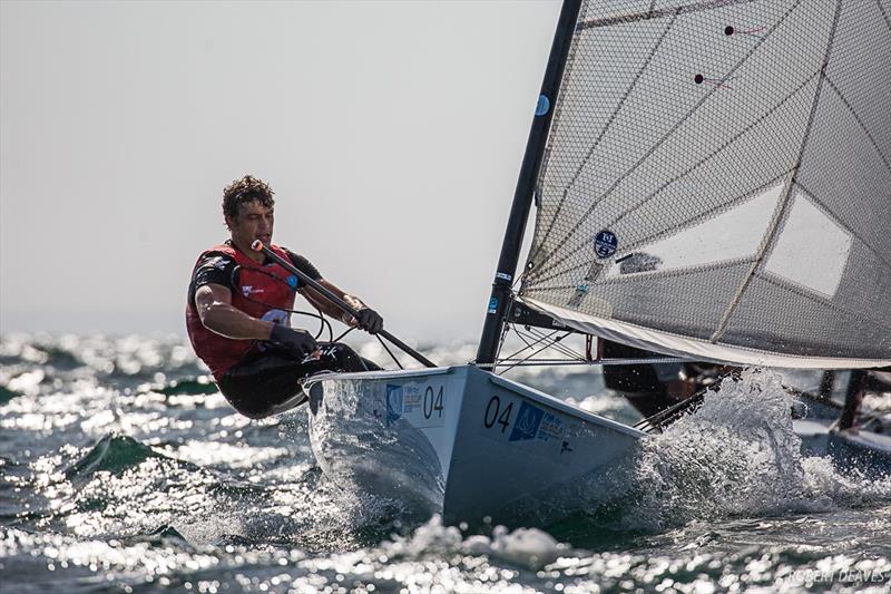 Andy Maloney (NZL) - Day 4, Finn Gold Cup, Royal Brighton Yacht Club, Melbourne, December 19, 2019 photo copyright Robert Deaves / Finn Class taken at Royal Brighton Yacht Club and featuring the Finn class