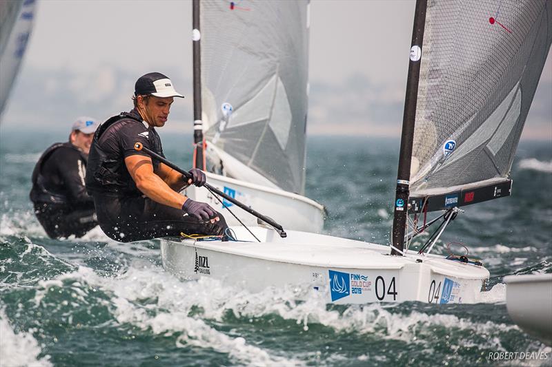 Andy Maloney (NZL) - Day 5, Finn Gold Cup, Melbourne, December 20, 2019 photo copyright Robert Deaves / Finn Class taken at Royal Brighton Yacht Club and featuring the Finn class