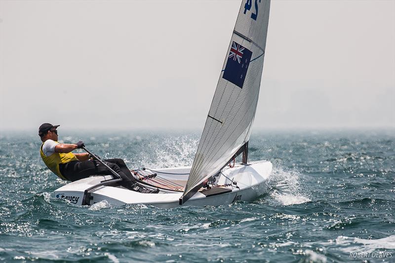 Josh Junior (NZL) - Day 5, Finn Gold Cup, Melbourne, December 20, 2019 photo copyright Robert Deaves / Finn Class taken at Royal Brighton Yacht Club and featuring the Finn class