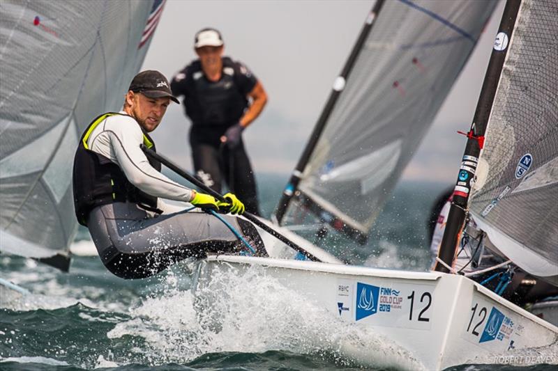 Ondrej Teply - 2019 Finn Gold Cup day 5 photo copyright Robert Deaves taken at Royal Brighton Yacht Club and featuring the Finn class