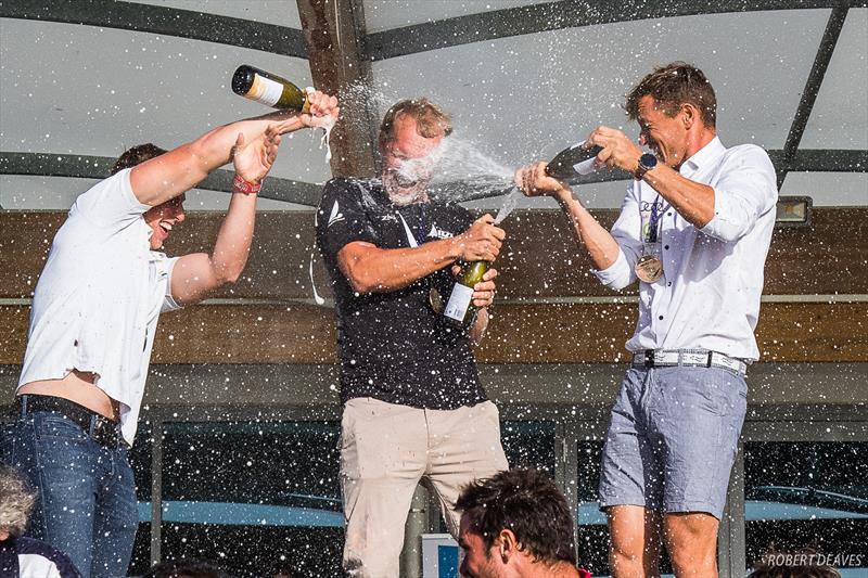 Josh Junior (NZL) centre - Day 6 - Finn Gold Cup, Melbourne - Royal Brighton Yacht Club, December 21, 2019 photo copyright Robert Deaves / Finn Class taken at Royal Brighton Yacht Club and featuring the Finn class