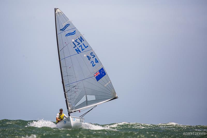 Josh Junior (NZL) - Day 6 - Finn Gold Cup, Melbourne - Royal Brighton Yacht Club, December 21, 2019 photo copyright Robert Deaves / Finn Class taken at Royal Brighton Yacht Club and featuring the Finn class