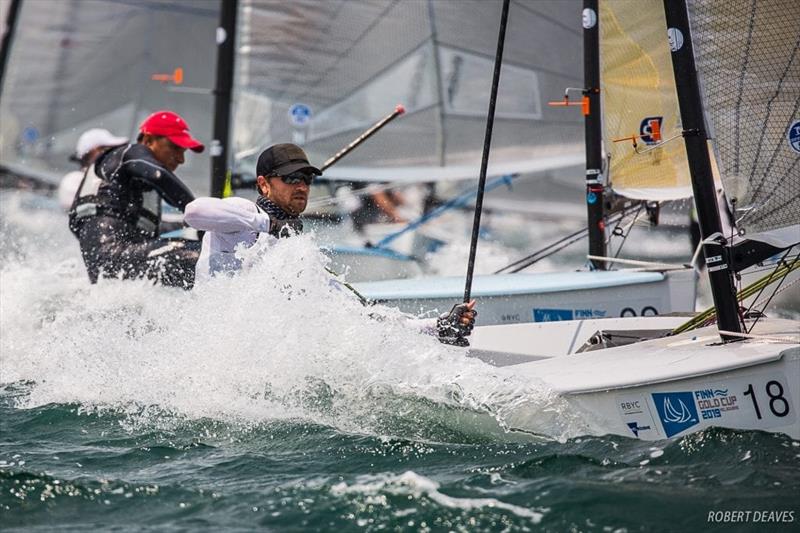 US Sailing Team Finn athlete, Luke Muller at the 2019 Finn Gold Cup photo copyright Robert Deaves taken at Royal Brighton Yacht Club and featuring the Finn class