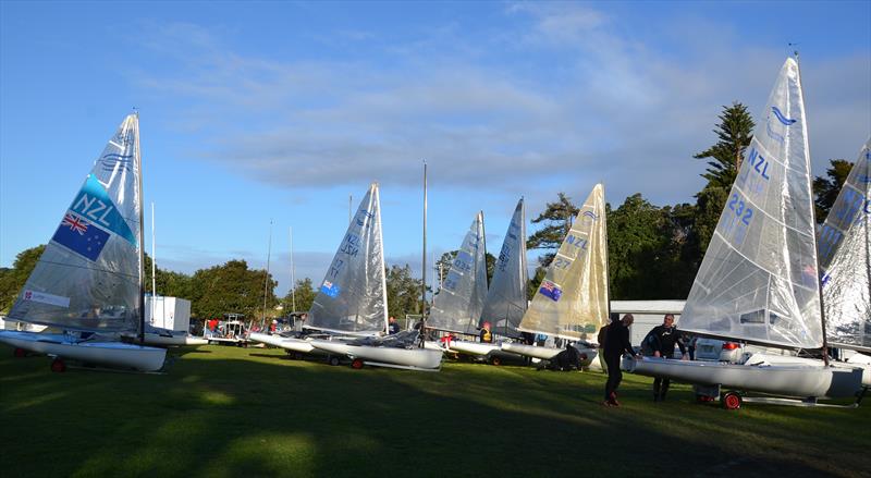 Day two derigging - Waiuku Finn Masters Regatta photo copyright Gary Morse taken at  and featuring the Finn class