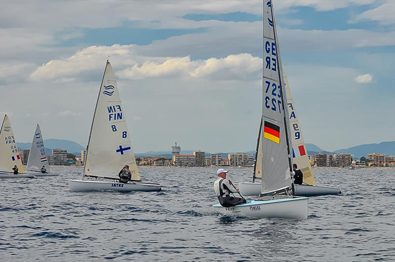 Nicolas Thierse leads fleet - 2020 Finn Silver Cup - photo © Marie Bernoit