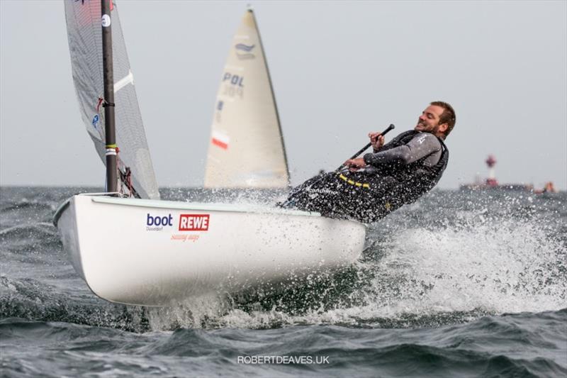 Andres Lage - Kieler Woche 2020, day 2 photo copyright Robert Deaves taken at Kieler Yacht Club and featuring the Finn class