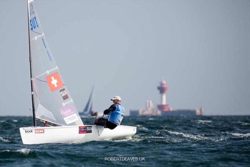 Nils Theuninck - Kieler Woche 2020, day 3 photo copyright Robert Deaves taken at Kieler Yacht Club and featuring the Finn class