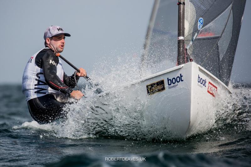 Tom Ramshaw - Kieler Woche 2020, day 3 photo copyright Robert Deaves taken at Kieler Yacht Club and featuring the Finn class