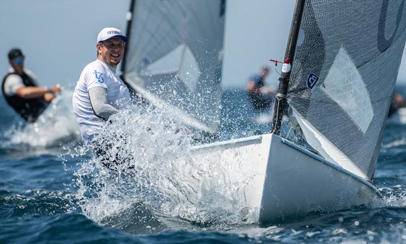 Deniss Karpak, EST - 2021 Open and U23 Finn European Championship - Day 1 photo copyright Joao Costa Ferreira taken at  and featuring the Finn class