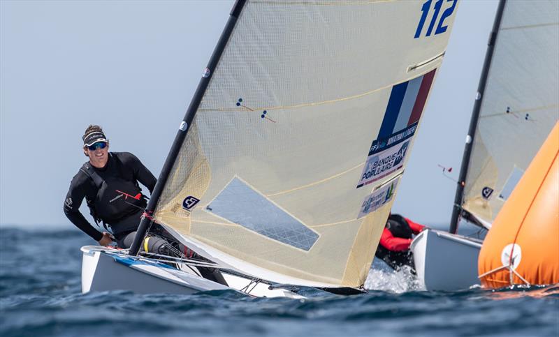 Jonathan Lobert, FRA on day 2 of the 2021 Open and U23 Finn European Championship - photo © Joao Costa Ferreira