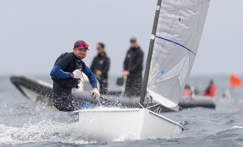 Giles Scott, GBR on day 3 of the 2021 Open and U23 Finn European Championship - photo © Joao Costa Ferreira