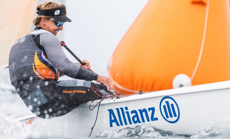 Nicholas Heiner, NED on day 3 of the 2021 Open and U23 Finn European Championship - photo © Joao Costa Ferreira