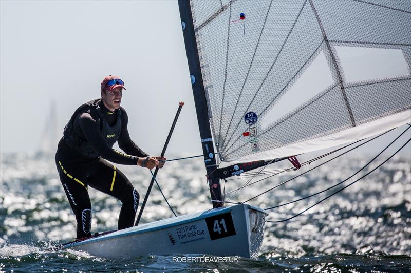- Day 1, Finn Gold Cup, Porto, Portugal - May 2021 photo copyright Robert Deaves / Finn Class taken at Vilamoura Sailing and featuring the Finn class