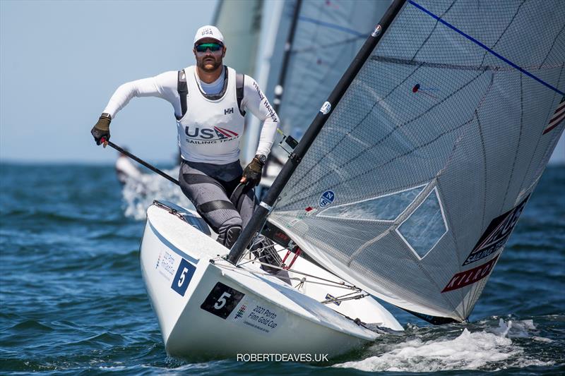 - Day 1, Finn Gold Cup, Porto, Portugal - May 2021 photo copyright Robert Deaves / Finn Class taken at Vilamoura Sailing and featuring the Finn class