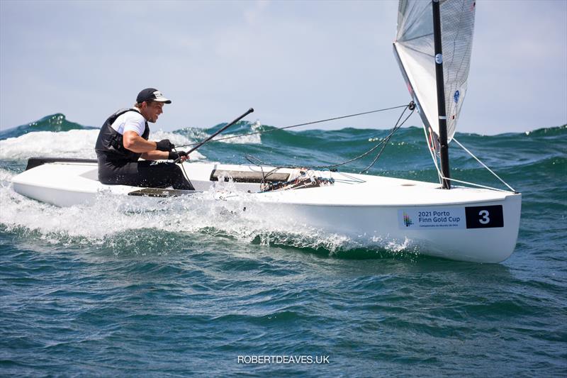 Andy Maloney (NZL) - Finn Gold Cup - Porto, Portugal - May 2021 photo copyright Robert Deaves / Finn Class taken at Vilamoura Sailing and featuring the Finn class