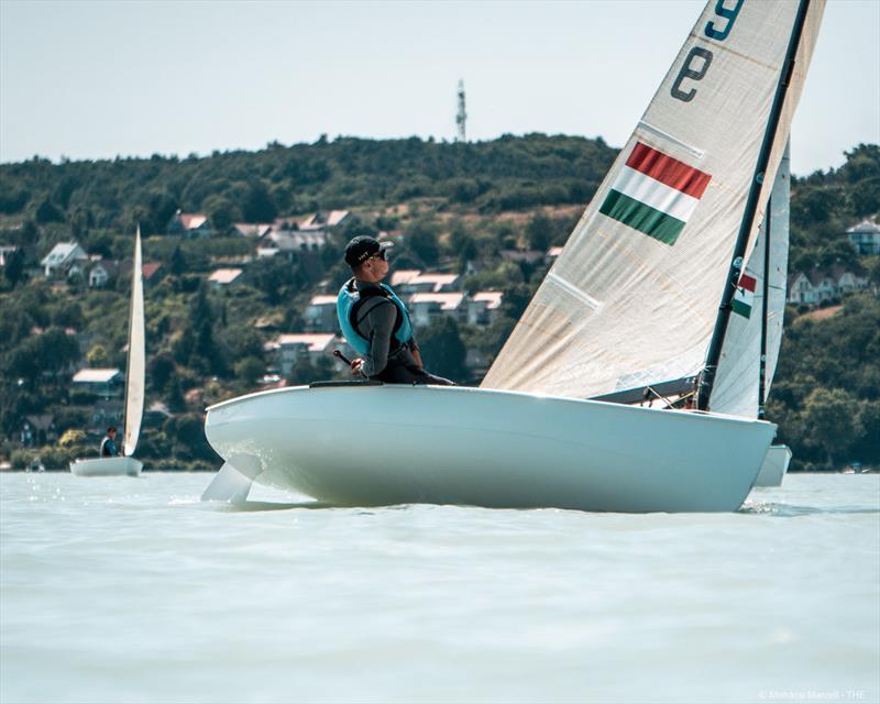 Levente Ra´cz, HUN - U23 Finn World Championship at Lake Balaton, Hungary - Day 2 photo copyright Marcell Mohácsi taken at Tihanyi Hajós Egylet and featuring the Finn class